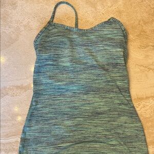 lululemon athletica Teal Striped Sports Bra